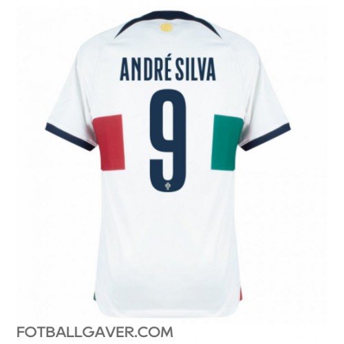 Portugal Andre Silva #9 Fotballklær Bortedrakt VM 2022 Kortermet